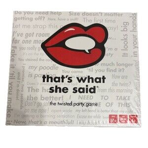 That's What She Said Party Game, Ages 17+, 4 Players, Complete, 2020